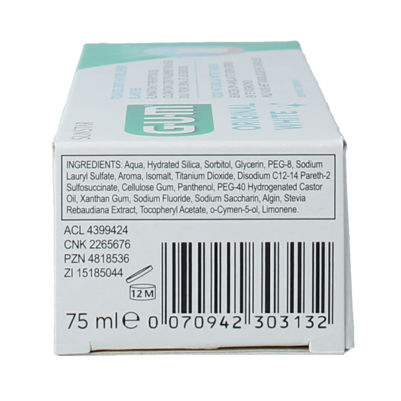 GUM Original white tandpasta 75 Milliliter
