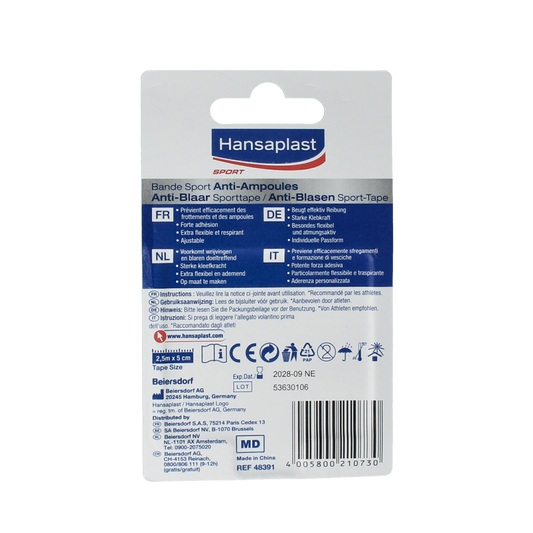 Hansaplast Sport tape anti blaar 1.00 Stuks