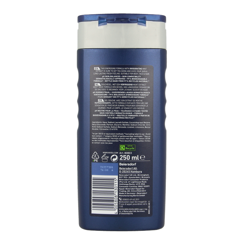 Nivea Men douchegel energy 250 Milliliter