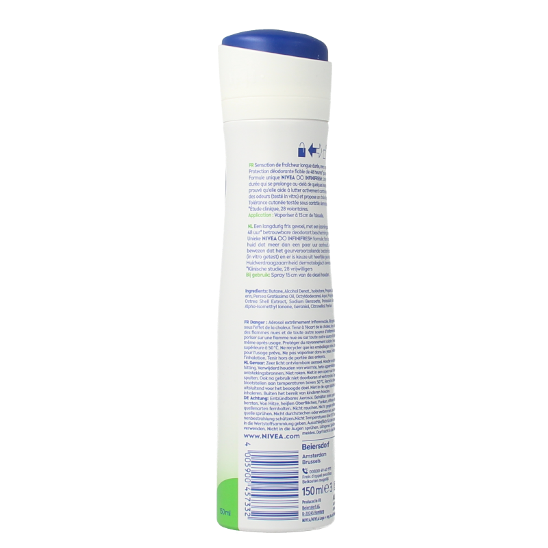 Nivea Deodorant spray fresh pure jasmine 150 Milliliter