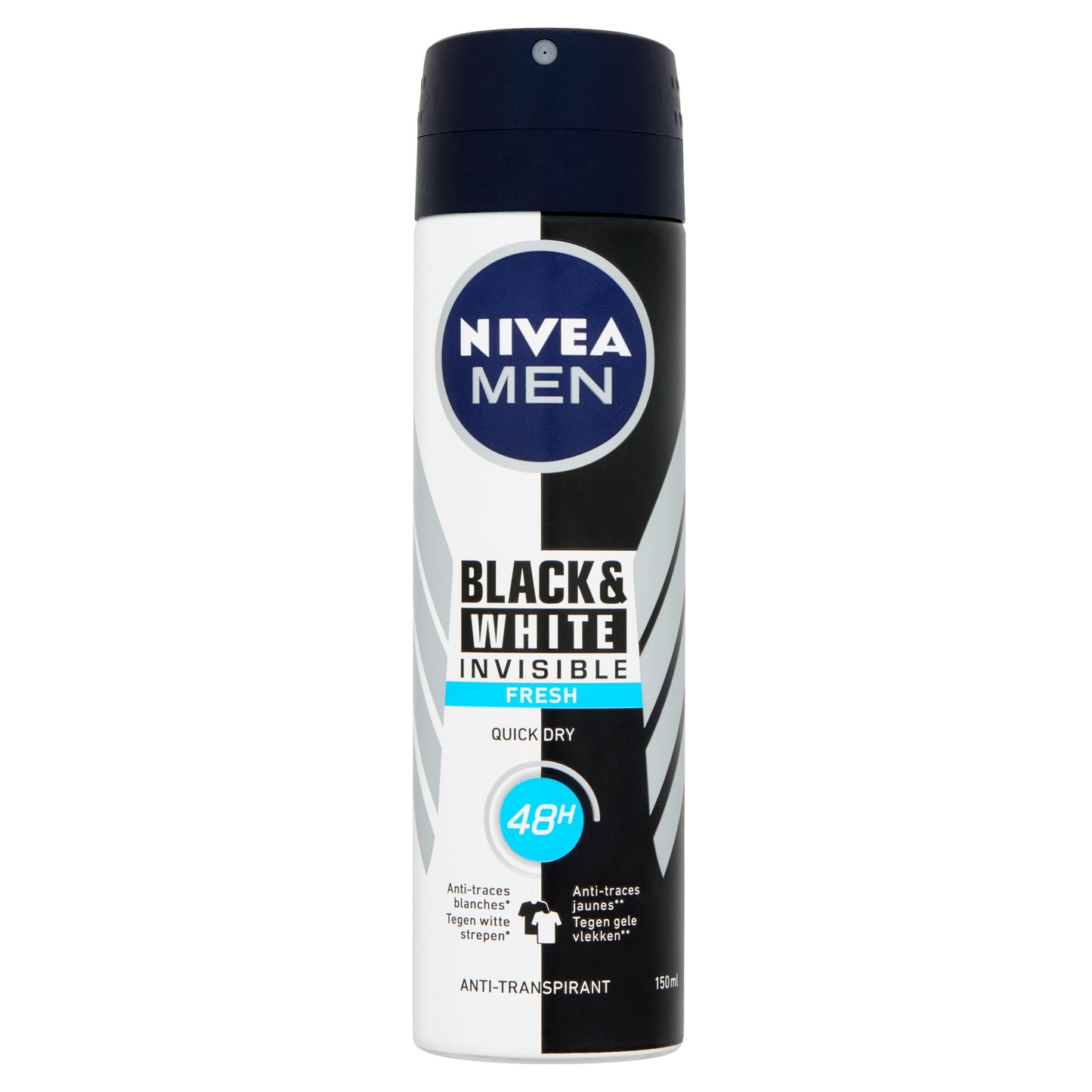 Nivea Men deodorant spray invisible black & white fresh 150 Milliliter