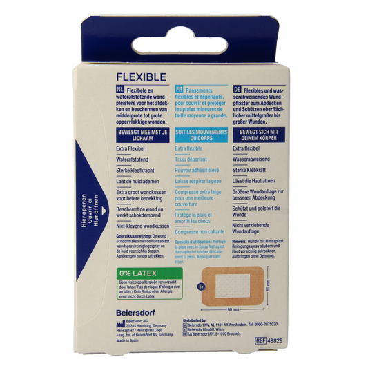 Hansaplast Flexible XXL 6 x 9cm 5.00 Stuks