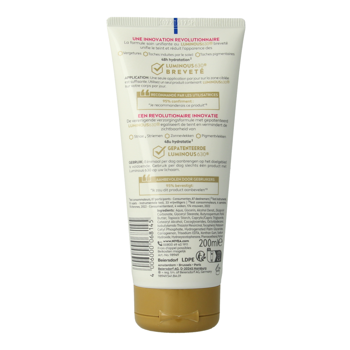 Nivea Nivea luminous630 anti striae lichaamsverzorging 200.00 Milliliter