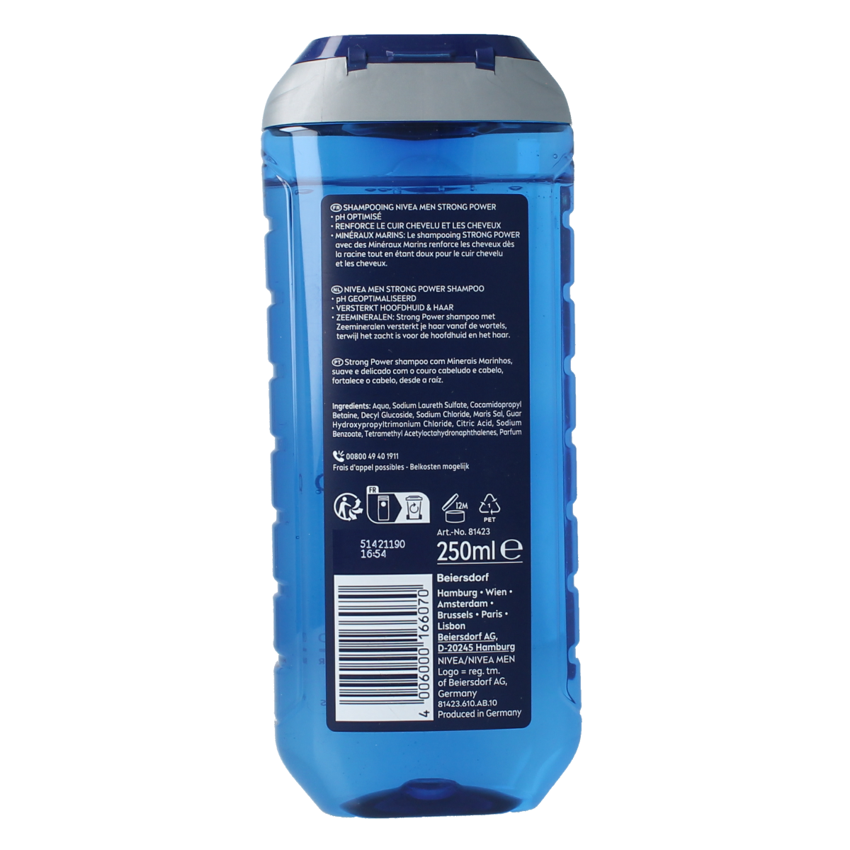 Nivea Men shampoo strong power 250.00 Milliliter