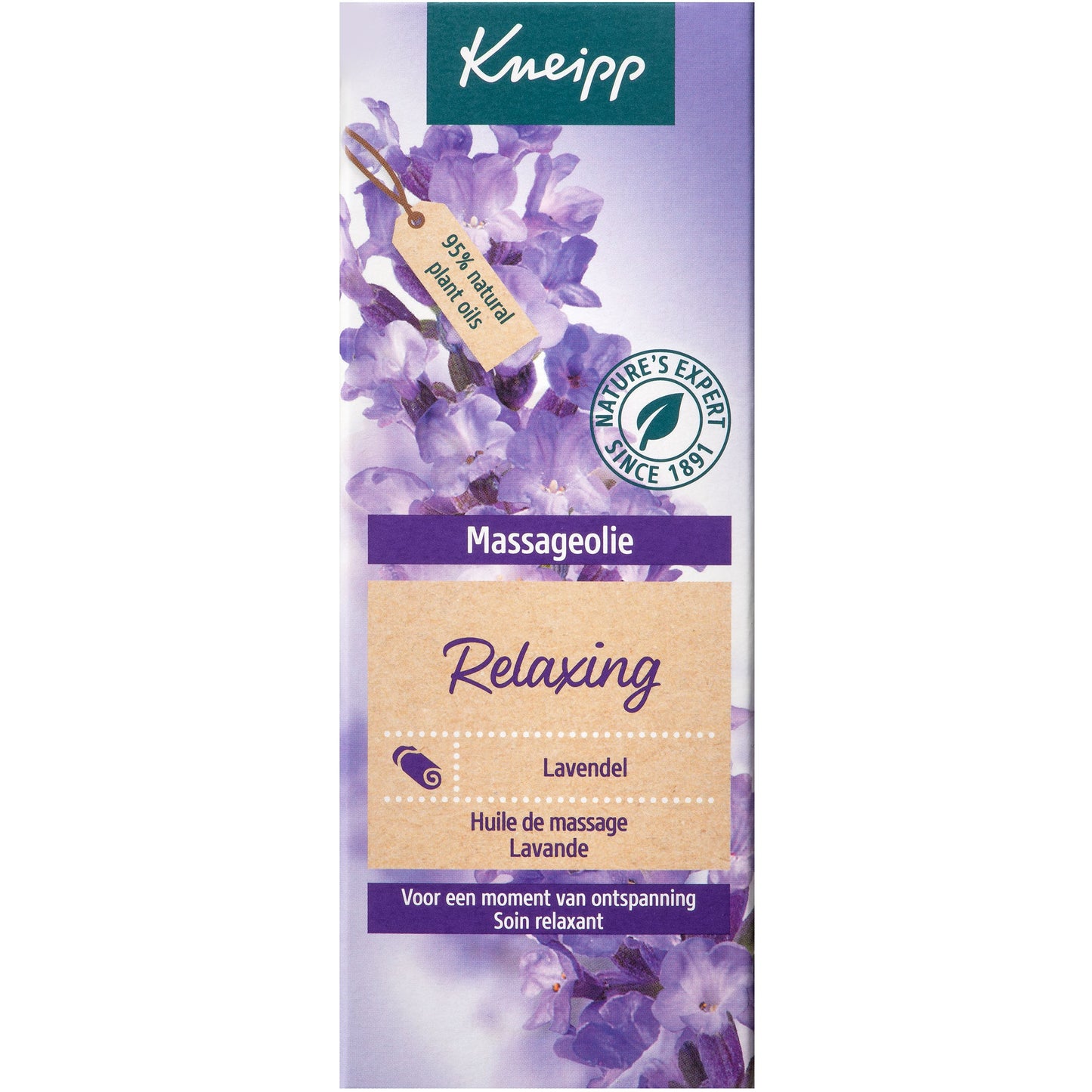 Kneipp Relaxing massageolie lavendel 100 Milliliter