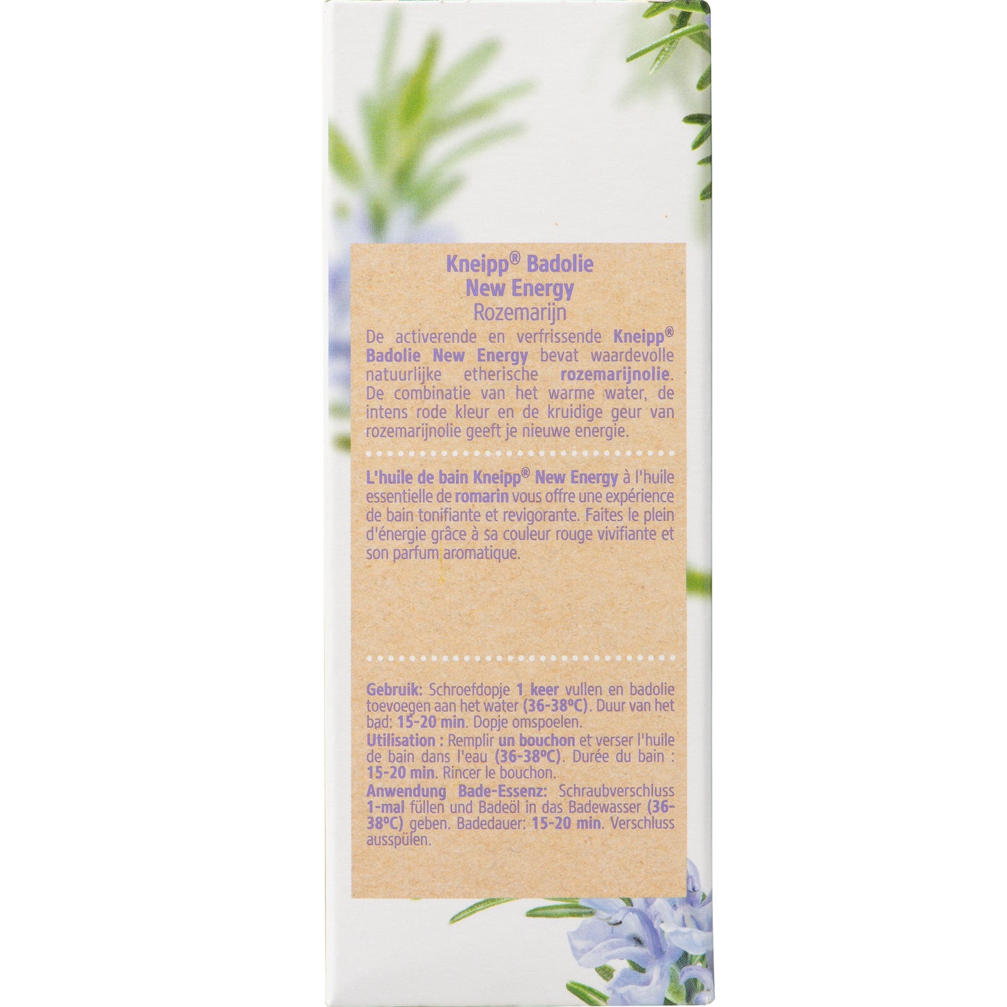 Kneipp New energy badolie rozemarijn 100 Milliliter