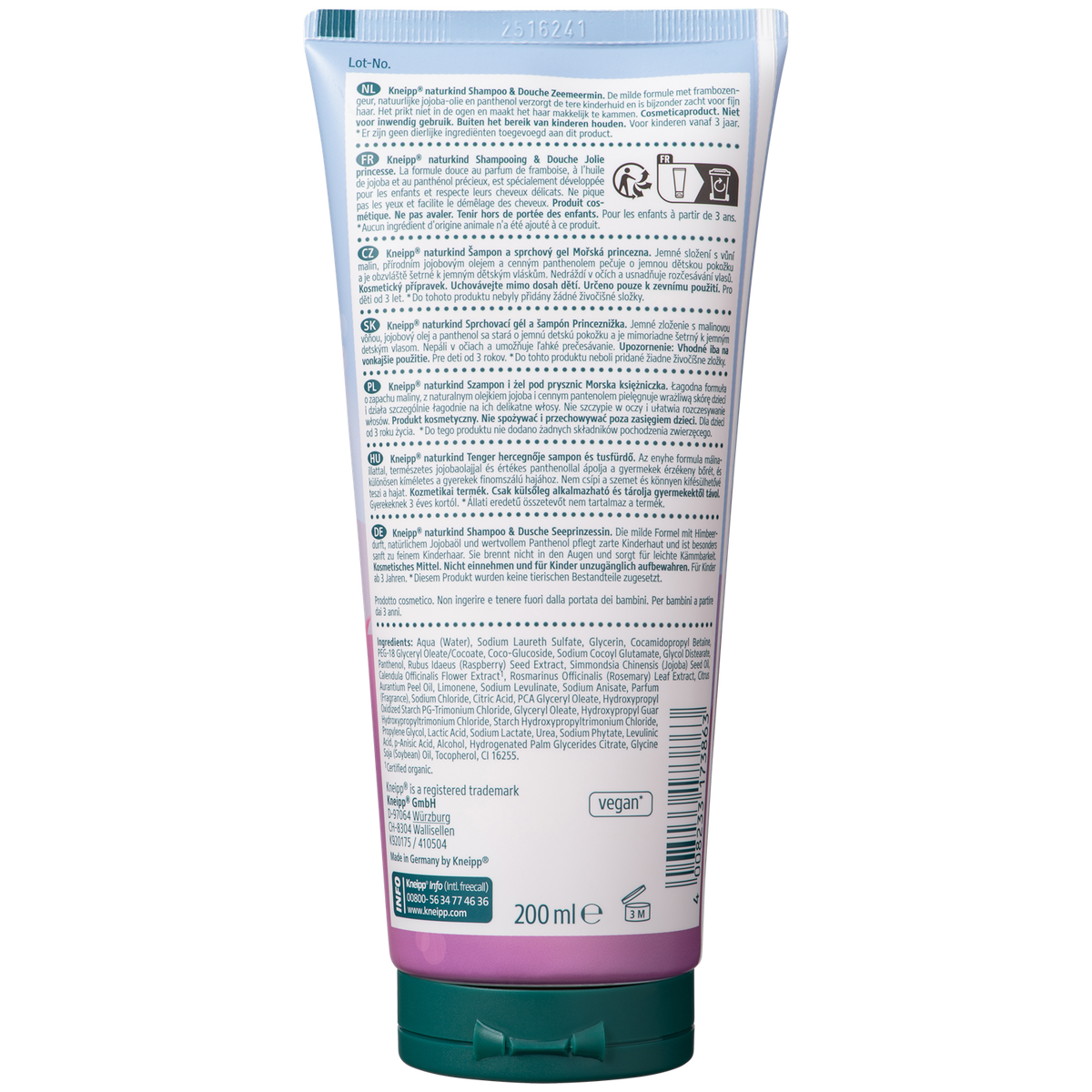 Kneipp 2-in-1 Douche Shampoo Sea Princess 200.00 Milliliter