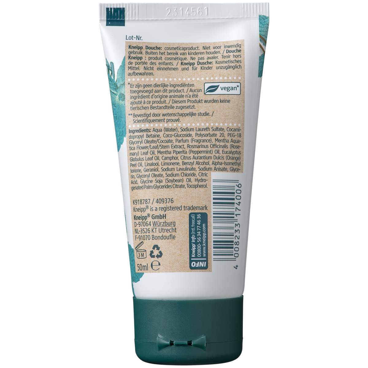 Kneipp Mini douchegel Goodbye Stress 50.00 Milliliter