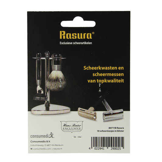 Hans Baier Scheermesjes op blister 10.00 Stuks
