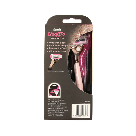 Wilkinson Quattro scheerapparaat women vintage rose gold 1 Stuks