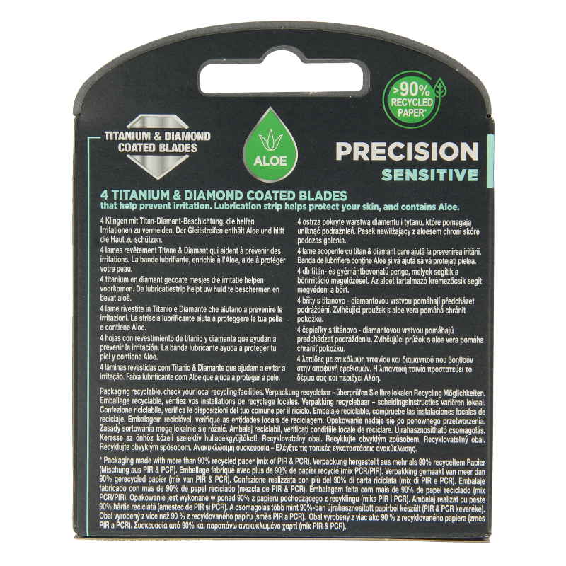 Wilkinson Quattro titanium sensitive mesjes 5+2 7 Stuks