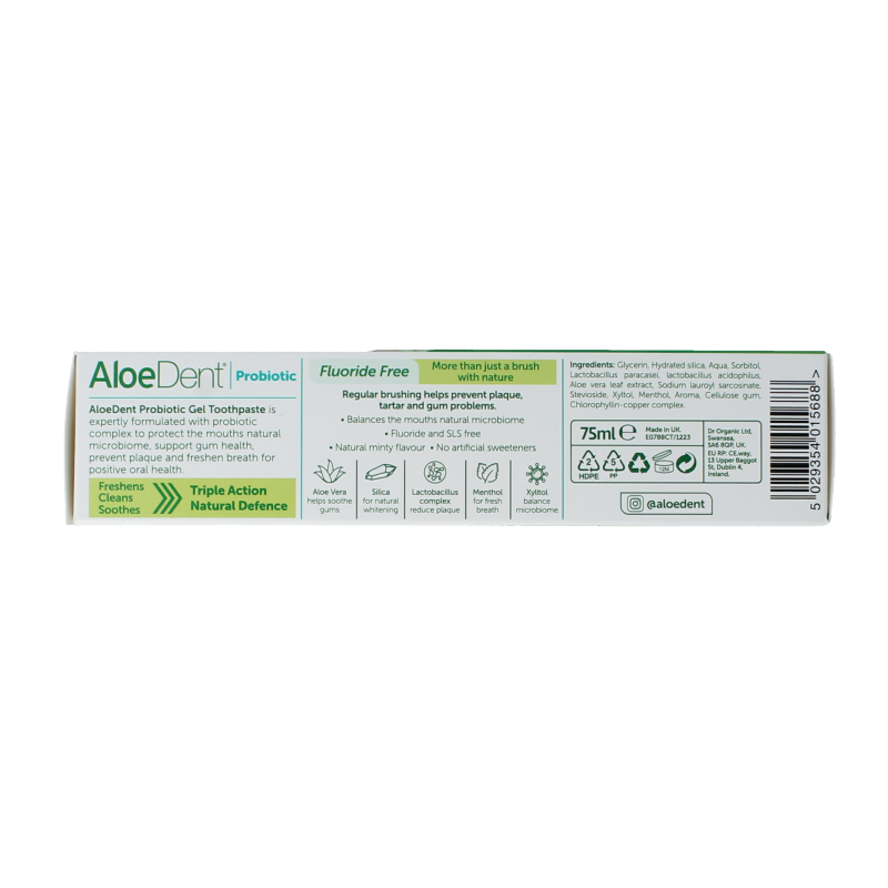 Aloe Dent Tandpasta probiotic 75 Milliliter