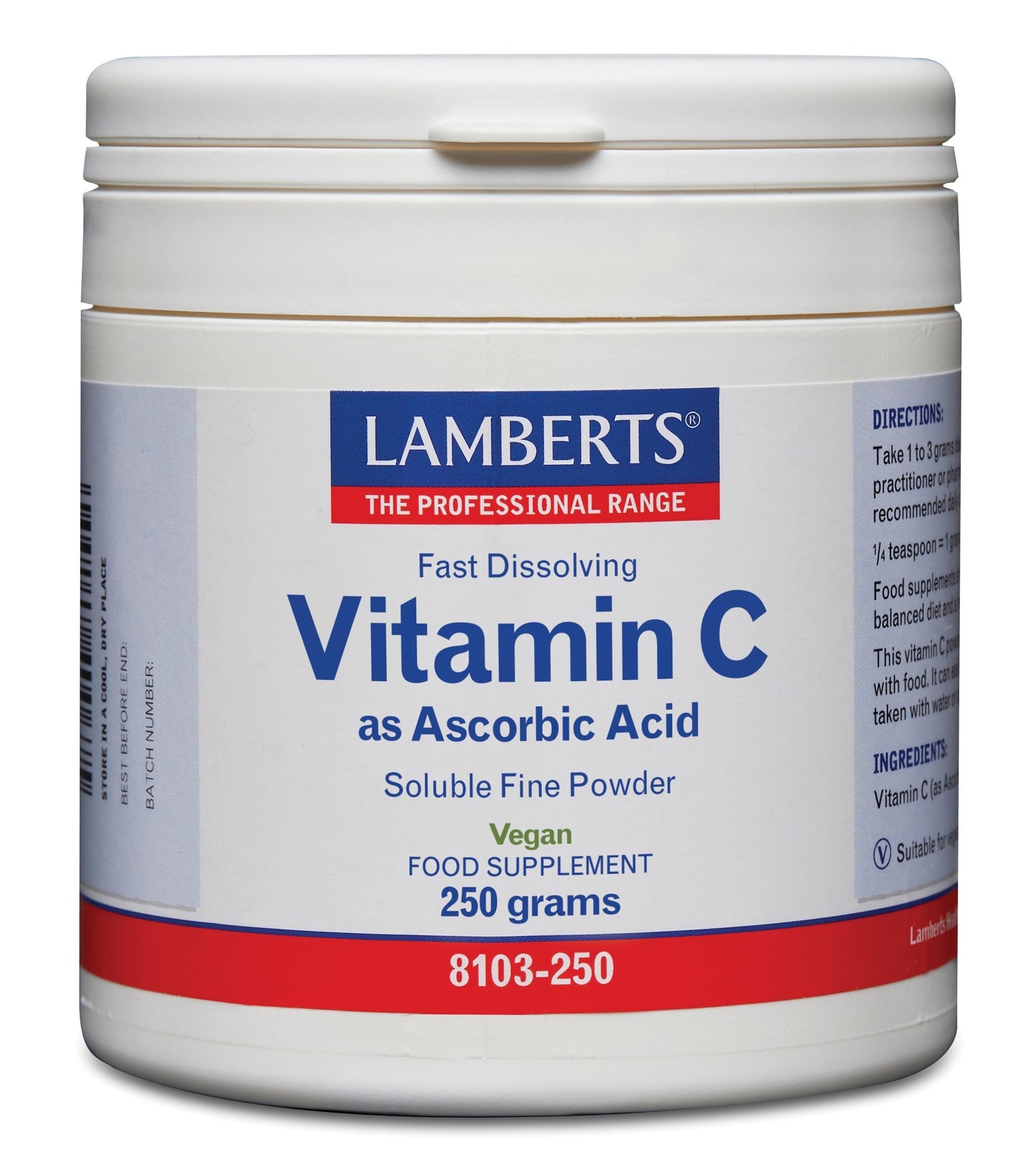 Lamberts Vitamine C ascorbinezuur 250 Gram
