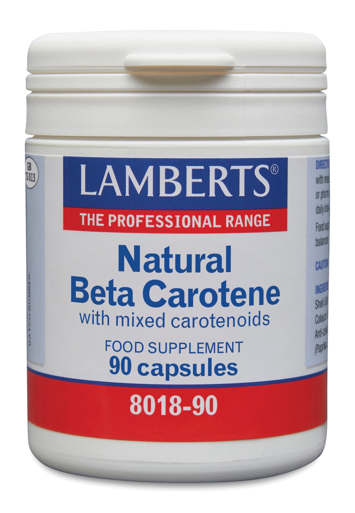 Lamberts Vitamine A 15mg natuurlijke (beta caroteen) 90 Capsules