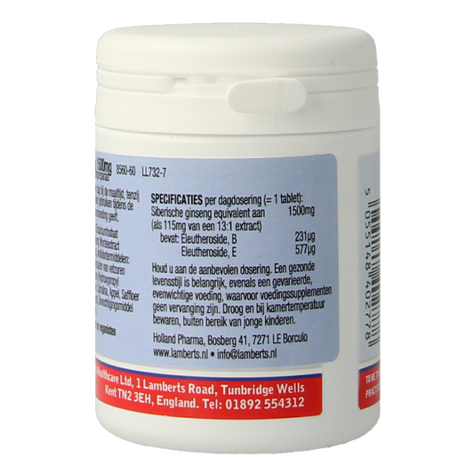Lamberts Ginseng Siberisch 1500mg 60 Tabletten