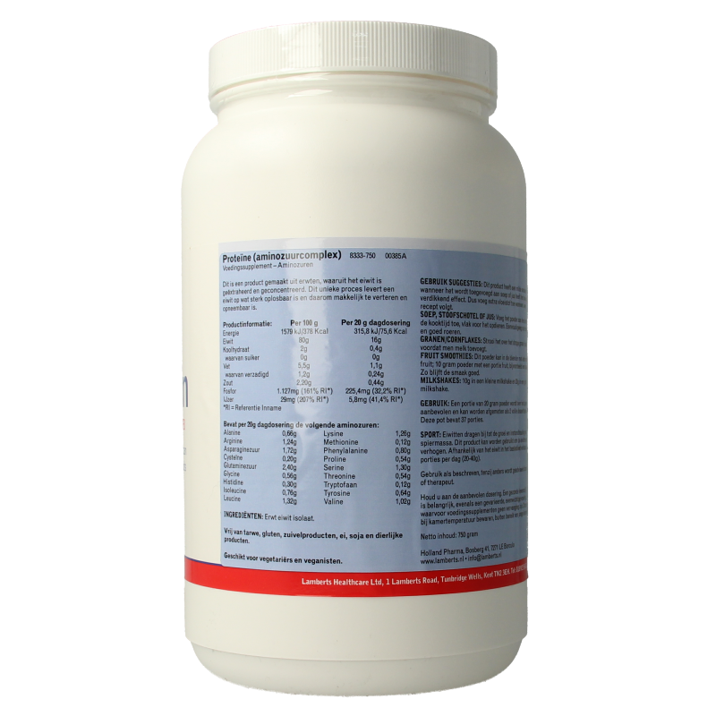 Lamberts Pea proteine poeder 750 Gram