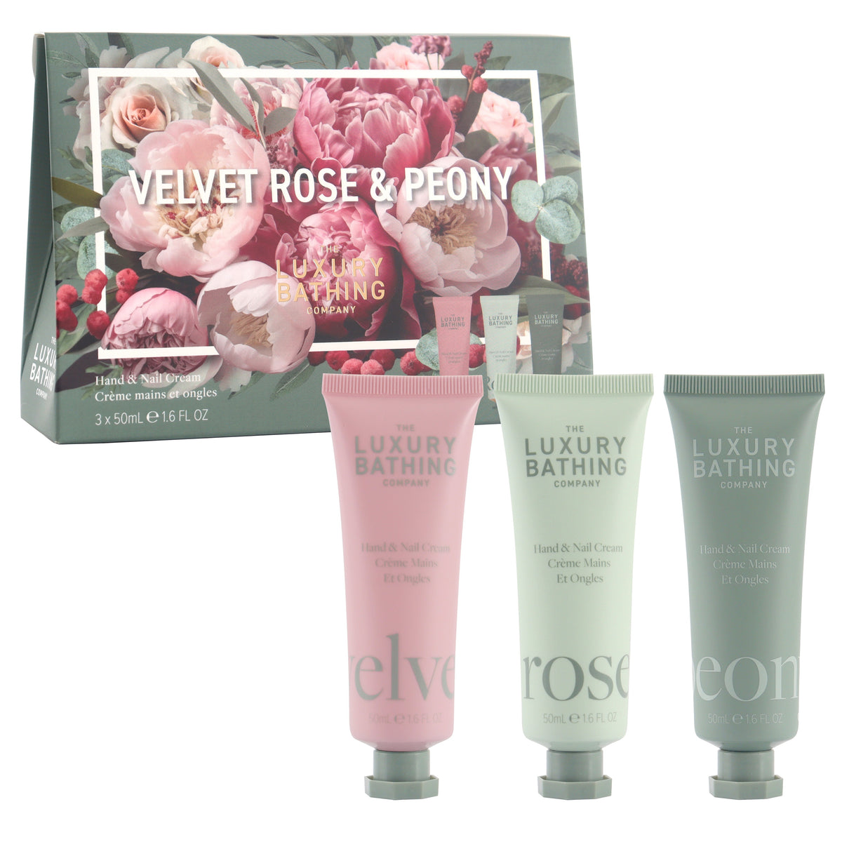 The Luxury Bathing Co Velvet Rose & Peony - Tranquil Trio 1.00 Set