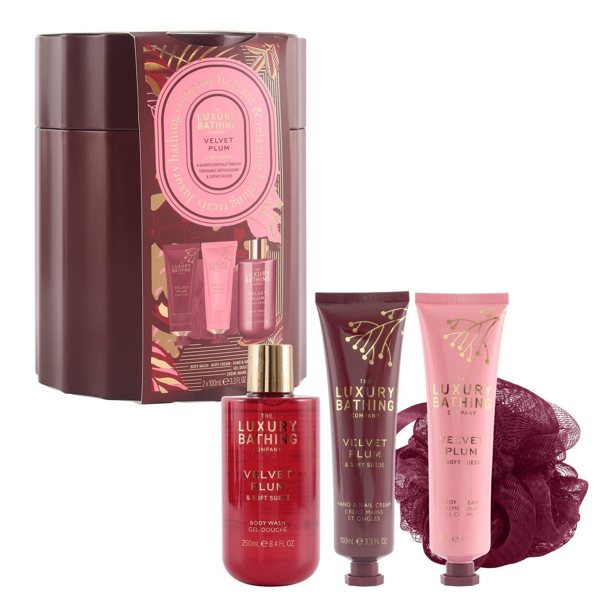 The Luxury Bathing Co Velvet Plum & Soft Suede - Luxury Bathing 1.00 Set