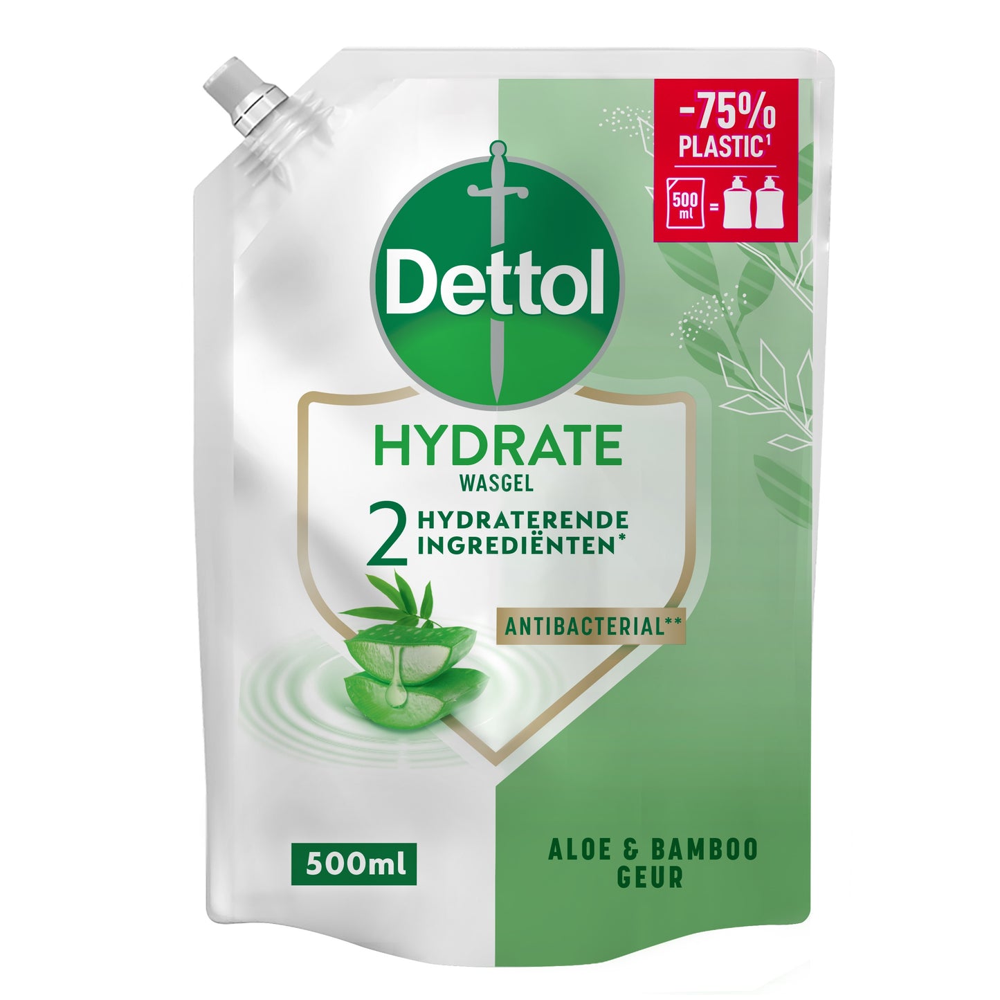 Dettol Refill handzeep hydra aloe vera 500.00 Milliliter