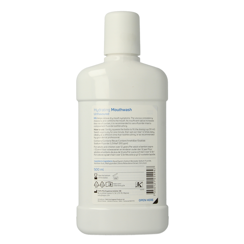 TePe Hydraterende mondspoeling droge mond unflavoured 500 Milliliter