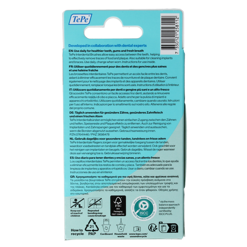 TePe Interdentale ragers original zwart 1,5mm maat 8 6 Stuks