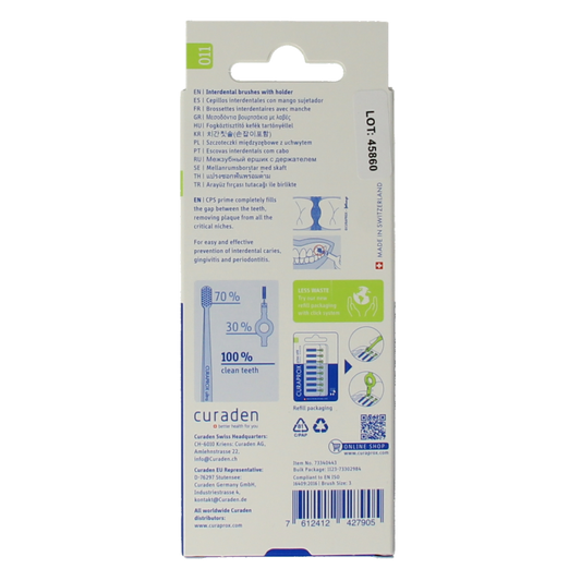 Curaprox Prime start rager 11 licht groen 5.0 mm 5 Stuks