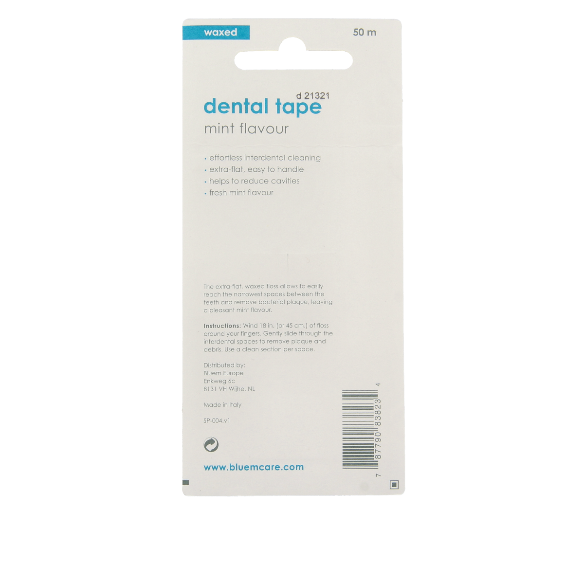Bluem Dental floss tape 50 meter 1.00 Stuks