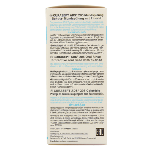 Curasept ADS Mondspoelmiddel - 0,05% chloorhexidine 200 Milliliter