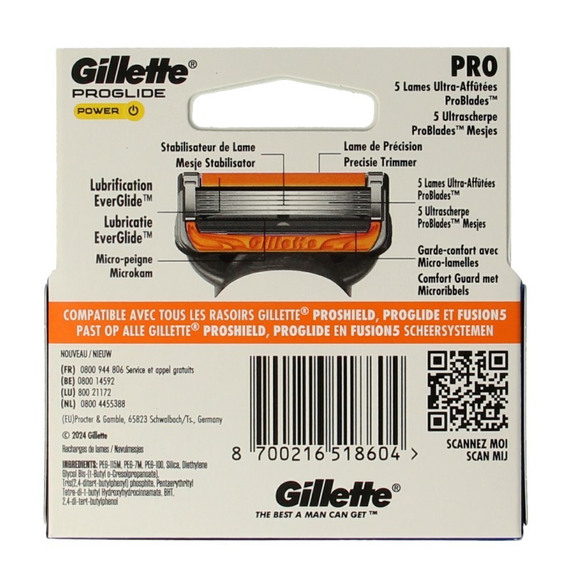Gillette Proglide power blades 3 Stuks