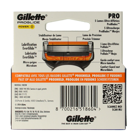Gillette Proglide power blades 3 Stuks