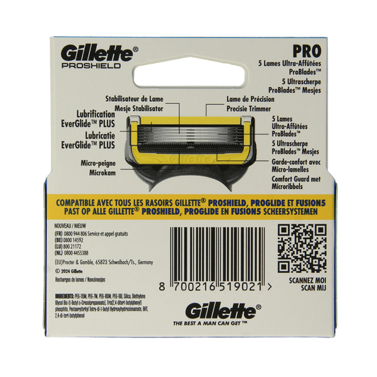 Gillette Proshield yellow blades 4.00 Stuks