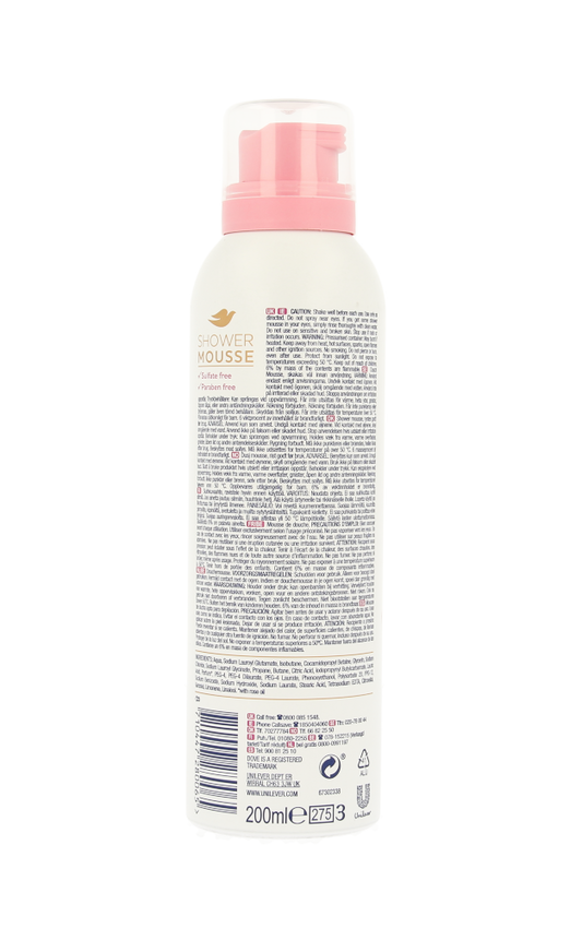 Dove Shower mousse rose oil 200 Milliliter
