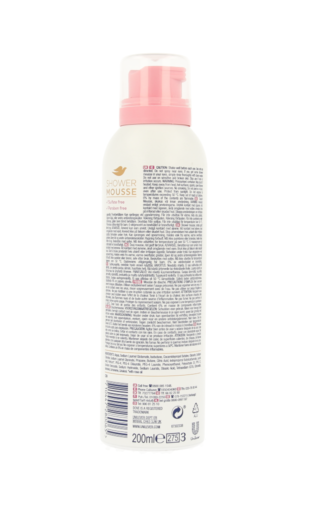 Dove Shower mousse rose oil 200.00 Milliliter
