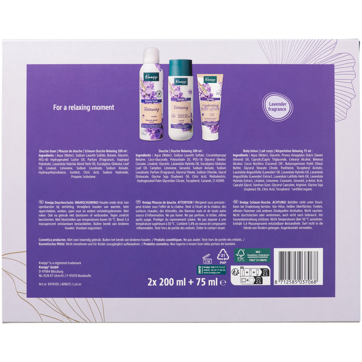 Kneipp Luxe geschenkset Relaxing 1.00 Set