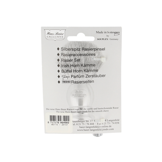 Hans Baier Veiligheidsscheermes chroom blister met 10 mesjes 1 Stuks