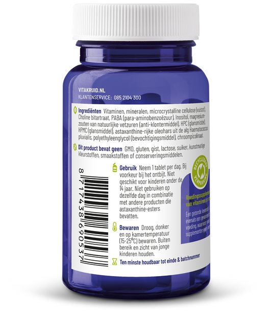 Vitakruid Multi Dag HD 100% Vegan 30 Tabletten