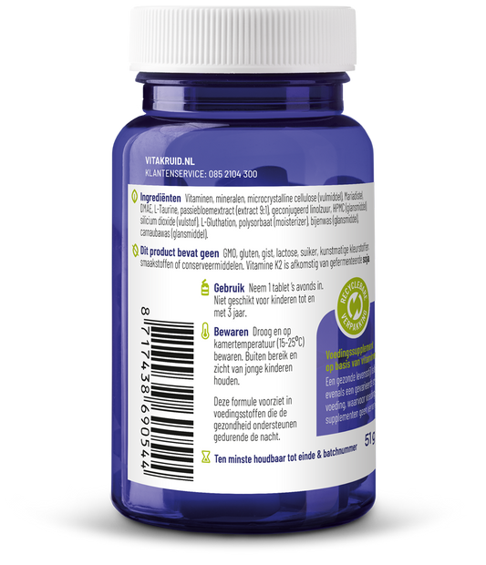 Vitakruid Multi Nacht 100% Vegan 30 Tabletten