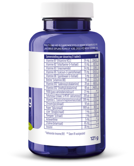 Vitakruid Multi Dag HD 100% Vegan 90.00 Tabletten