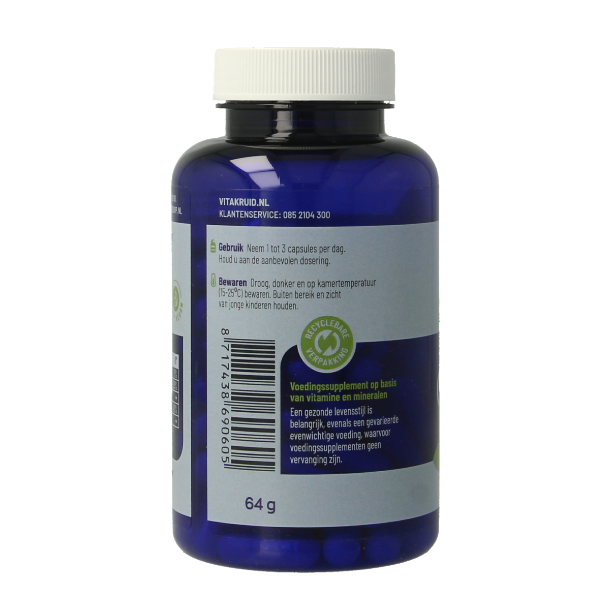 Vitakruid Glycodin Chroom Biotine Alfa-liponzuur L-Taurine 90.00 Vegetarische capsules