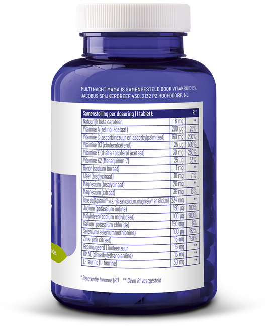 Vitakruid Multi Nacht Mama 100% Vegan 90.00 Tabletten