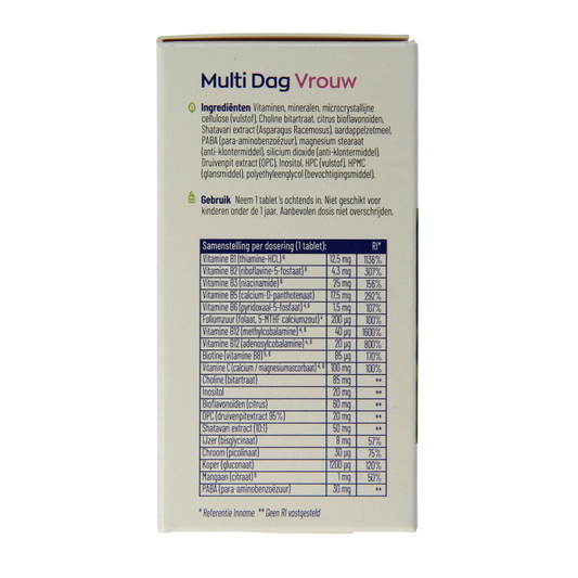 Vitakruid Multi Dag & Nacht Vrouw 100% Vegan 2 x 30 60 Tabletten