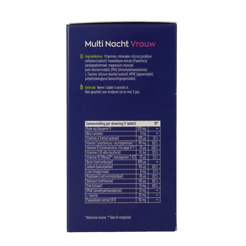 Vitakruid Multi Dag & Nacht Vrouw 100% Vegan 2 x 90 180 Tabletten