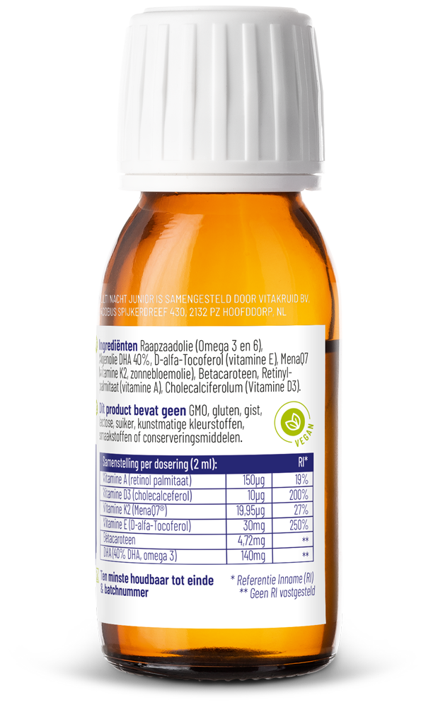 Vitakruid Multi Nacht Junior 100% Vegan 60 Milliliter