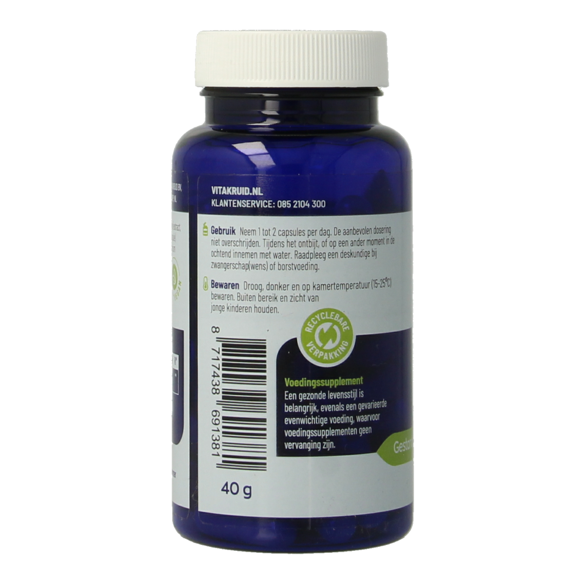 Vitakruid Mucuna pruriens 400mg minimaal 25% L-Dopa 60.00 Vegetarische capsules