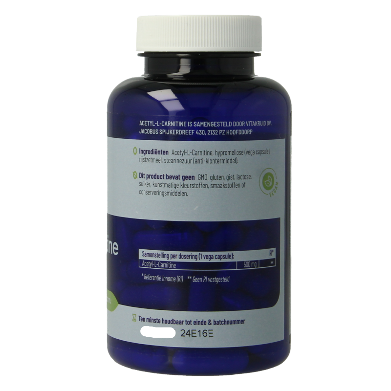 Vitakruid Acetyl-L-Carnitine 500mg 90 Vegetarische capsules