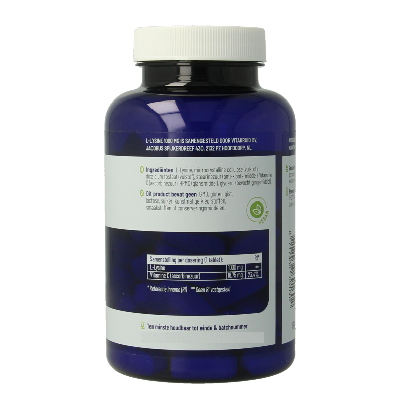 Vitakruid L-Lysine 1000mg met vitamine C 90 Tabletten