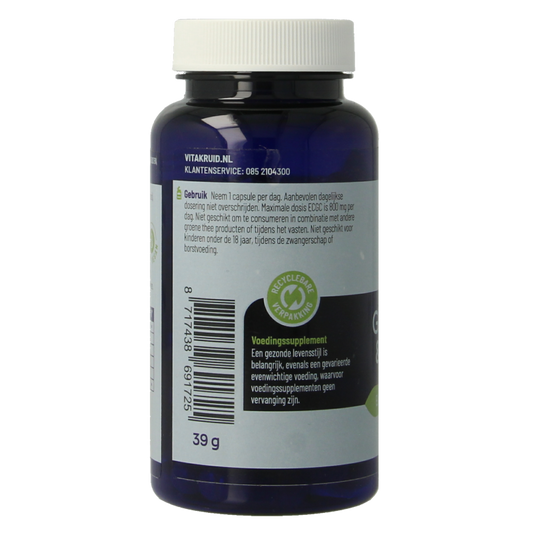 Vitakruid Groene Thee & Bioperine >50% EGCG >80% catechines 60 Vegetarische capsules