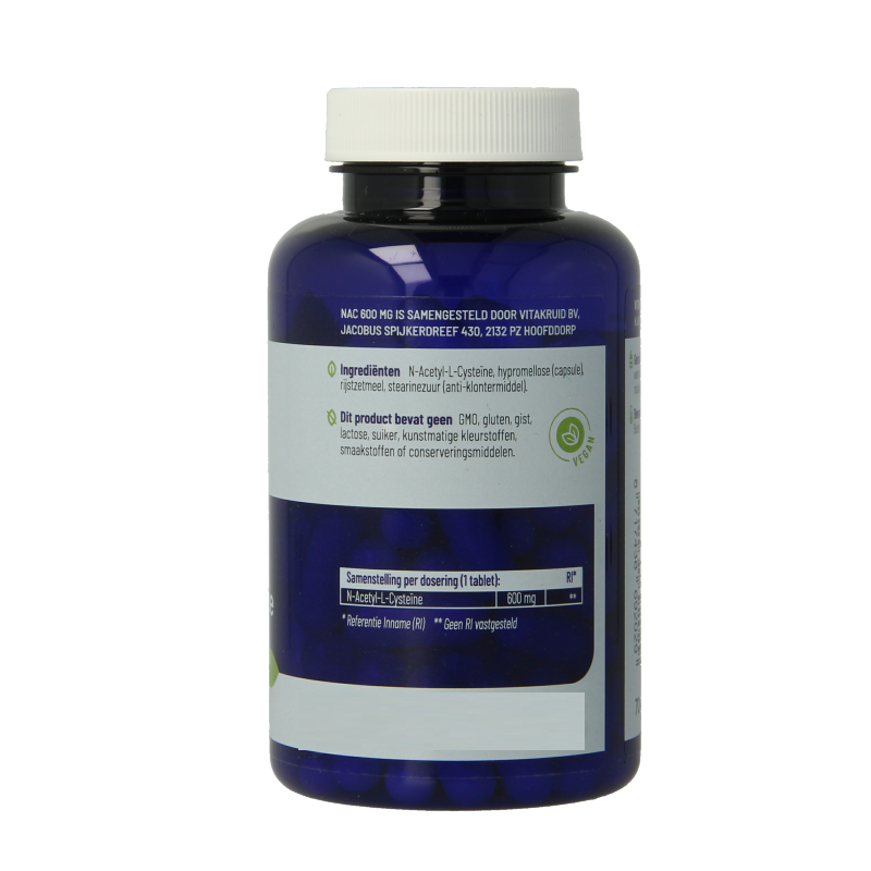 Vitakruid NAC 600 mg N-Acetyl-L-Cysteine 90 Vegetarische capsules