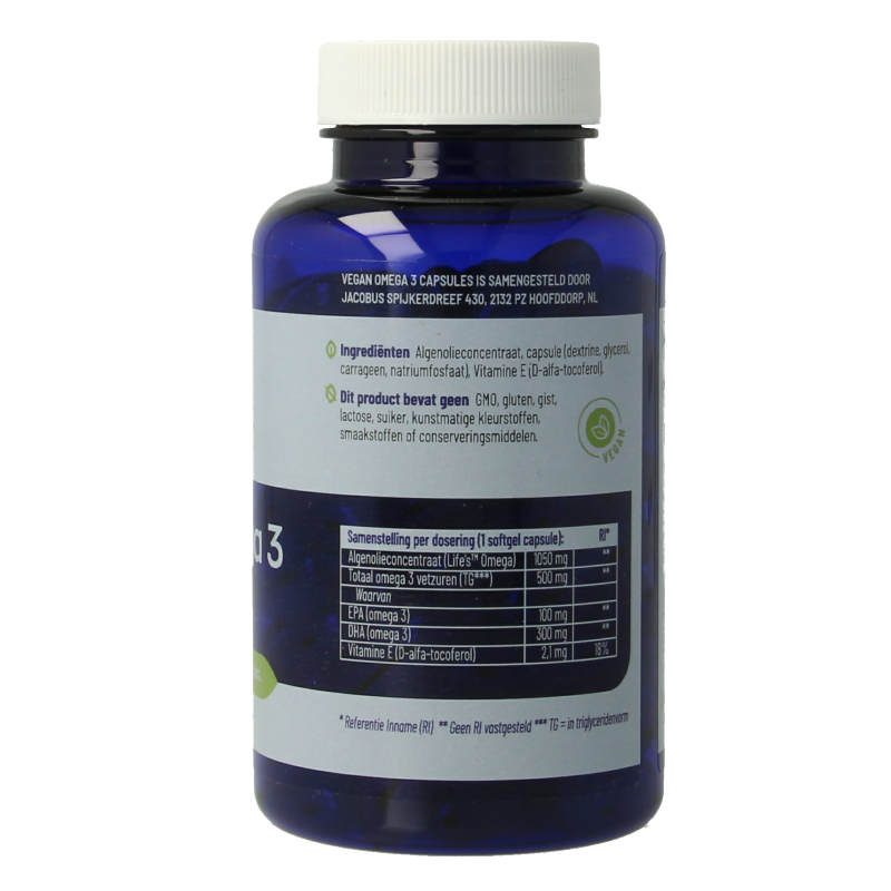 Vitakruid Vegan omega 3 1000 triglyceriden 300 DHA 100 EPA 90 Softgels