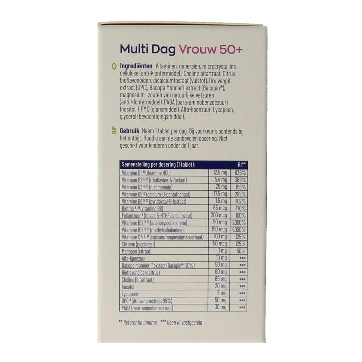 Vitakruid Multi dag & nacht vrouw 50+ 2 x 30 tabletten 60.00 Tabletten